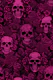 Goth Skull Victorian Roses Halloween Pink