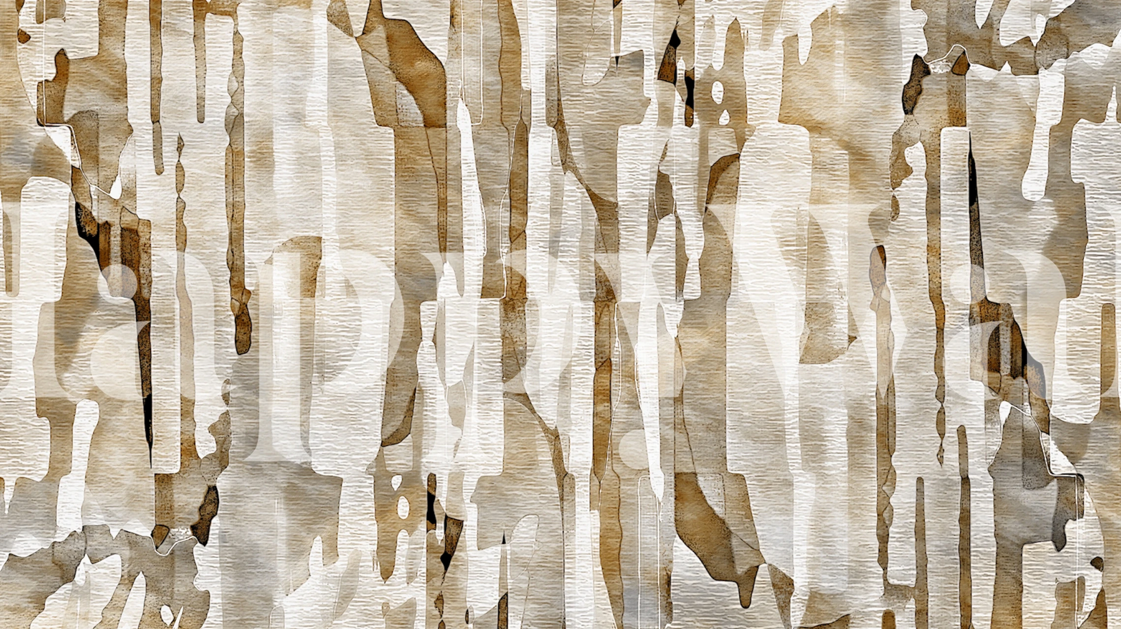 Abstract Wooden Strokes Tapete in einem Raum