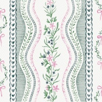 Preppy Grandmillennial Delight -large wallpaper