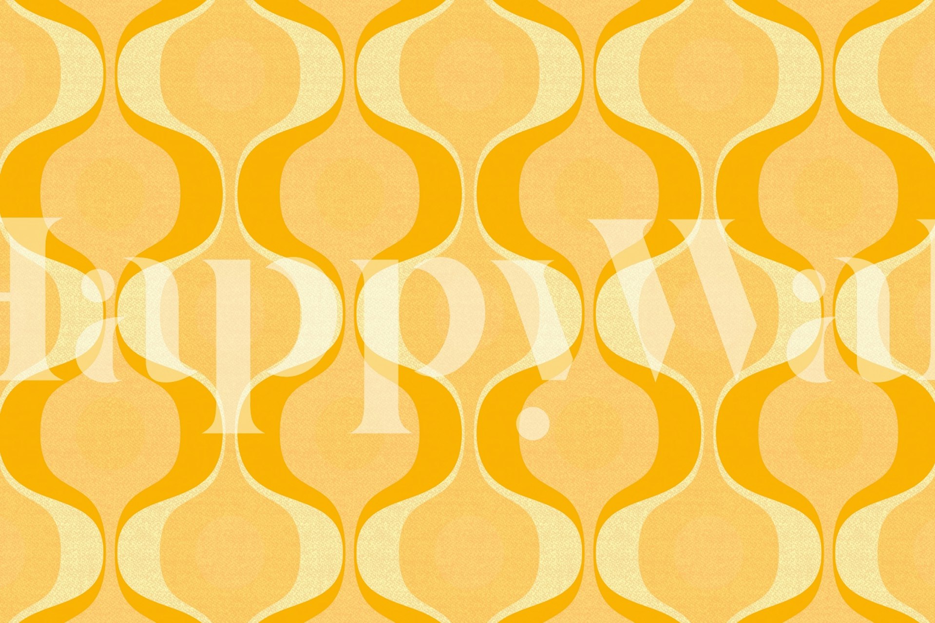 Curvy geometric pattern in warm beige, pink, and brown wallpaper