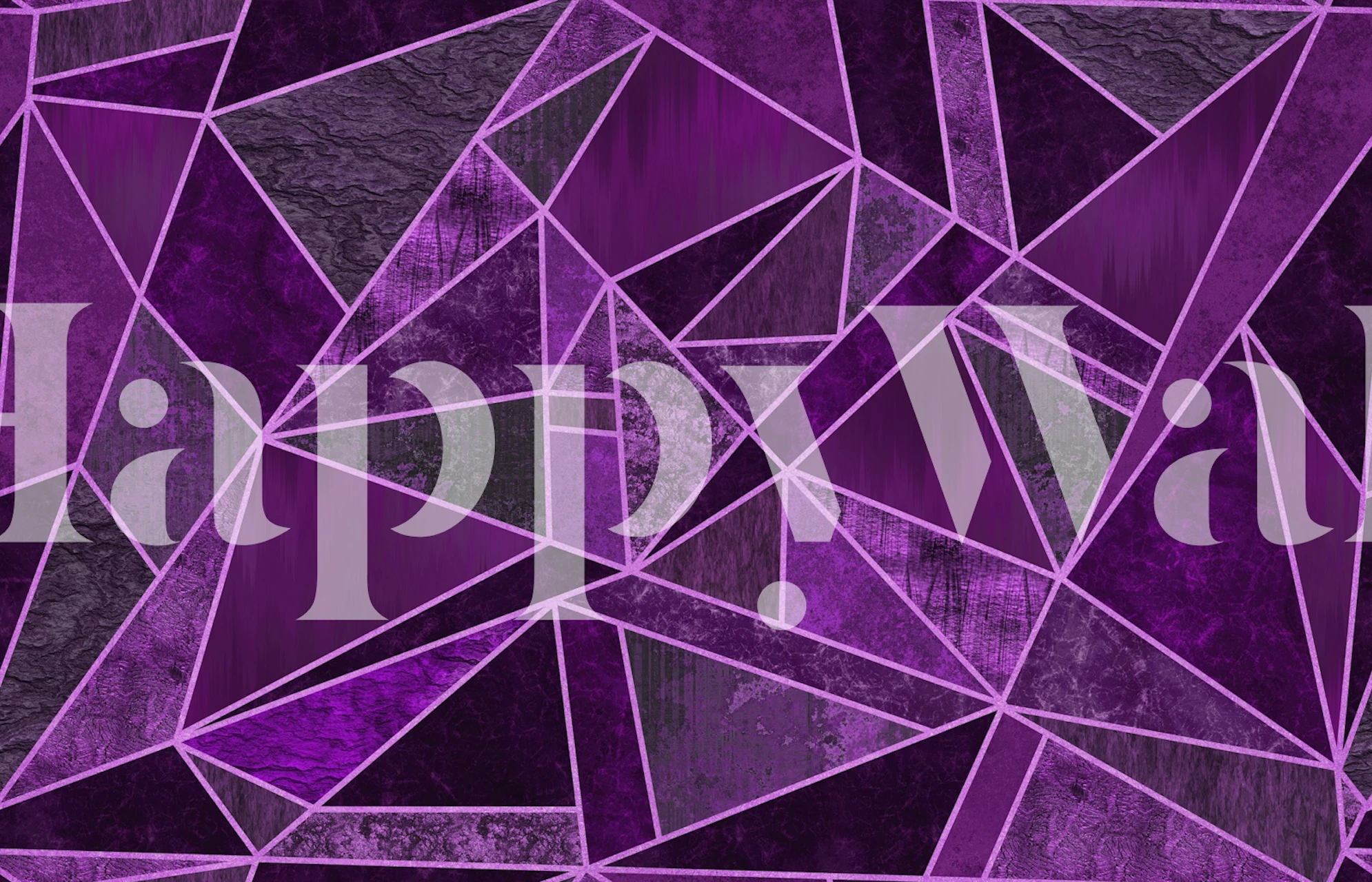 Purple Fuchsia geometristen mosaiikkia huoneessa