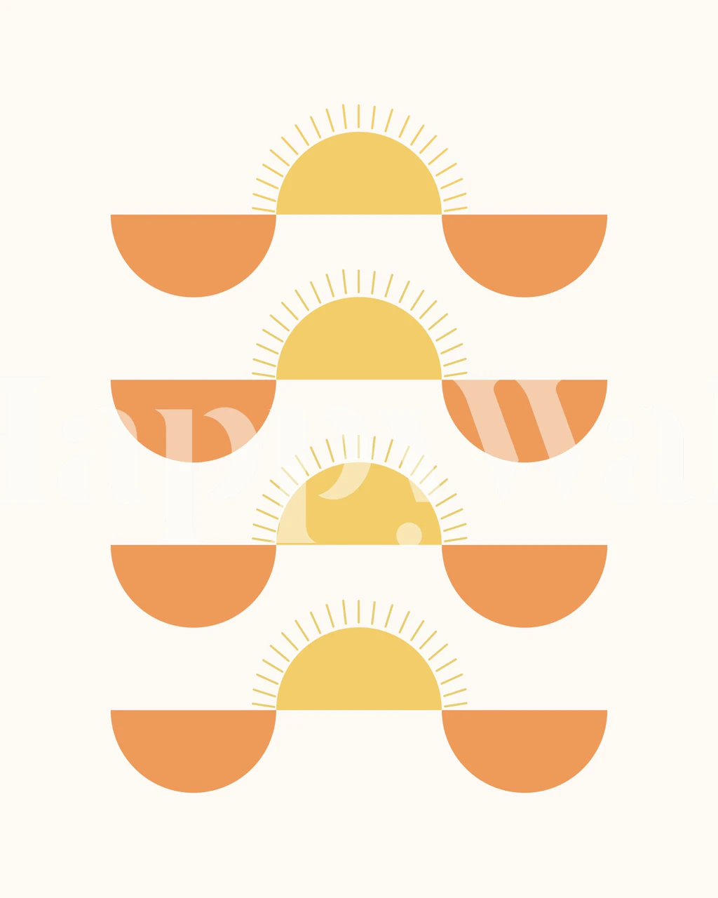 Sunrise und sunset Tapetdesign