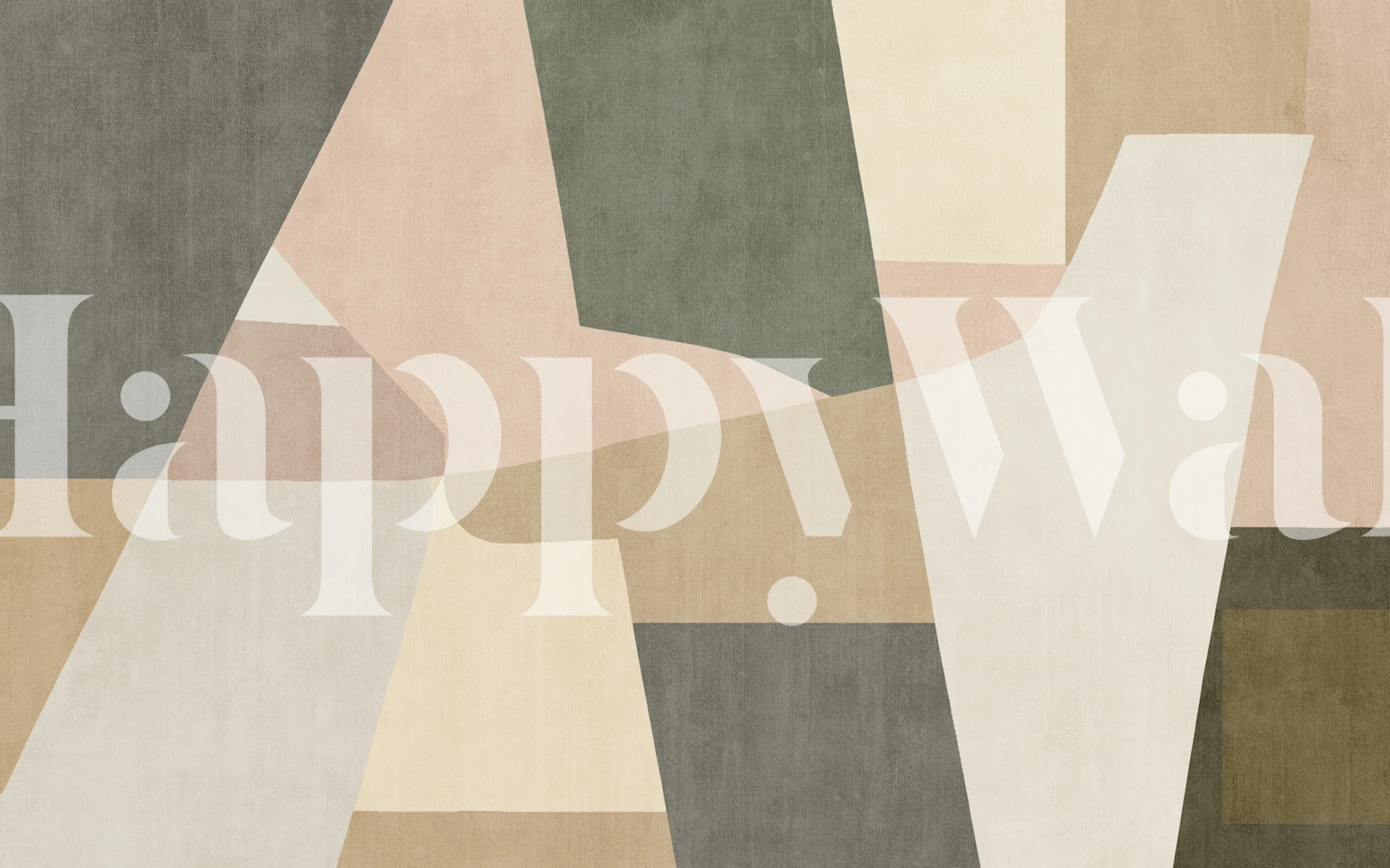 Papier peint Soft geometric hues dans une pièce