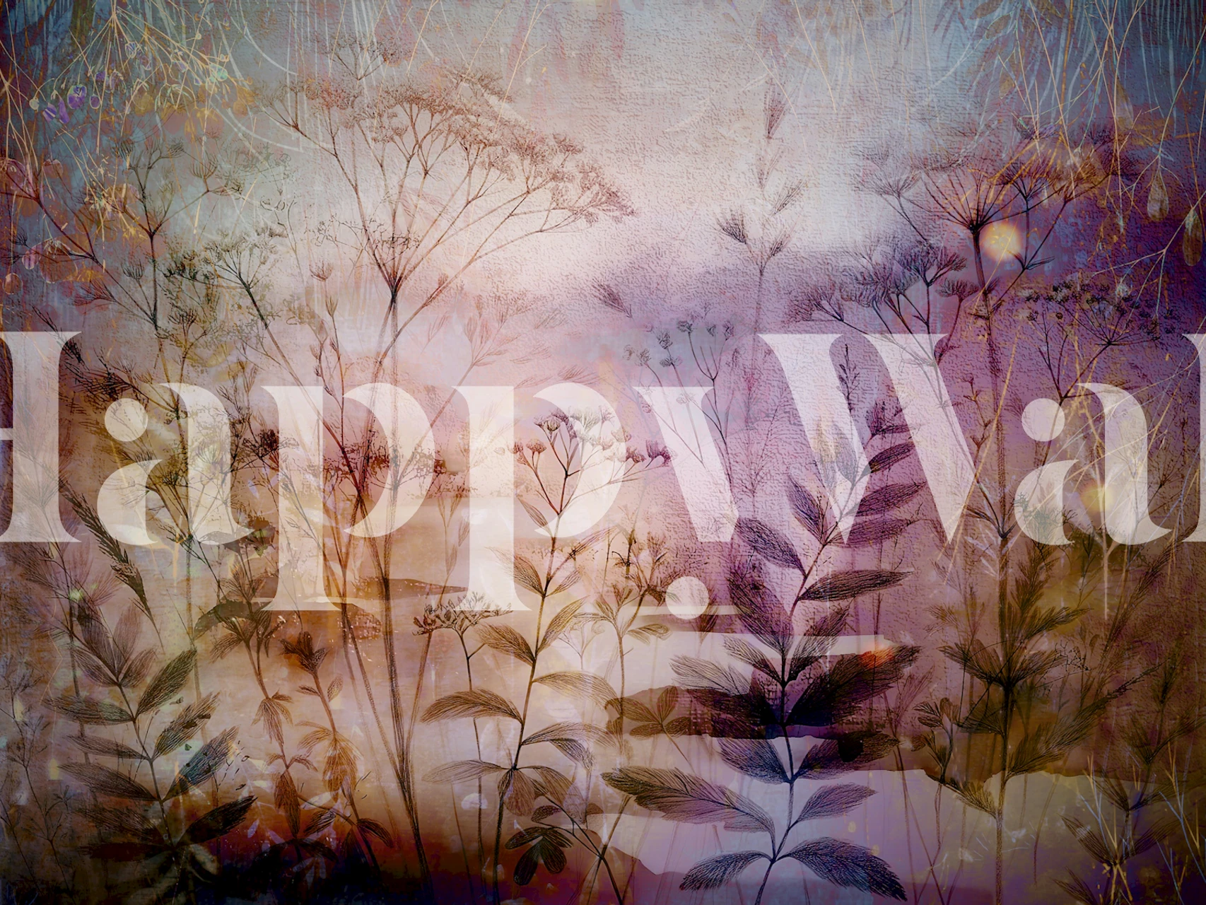 Ethereal Botanic Dream wallpaper in a room