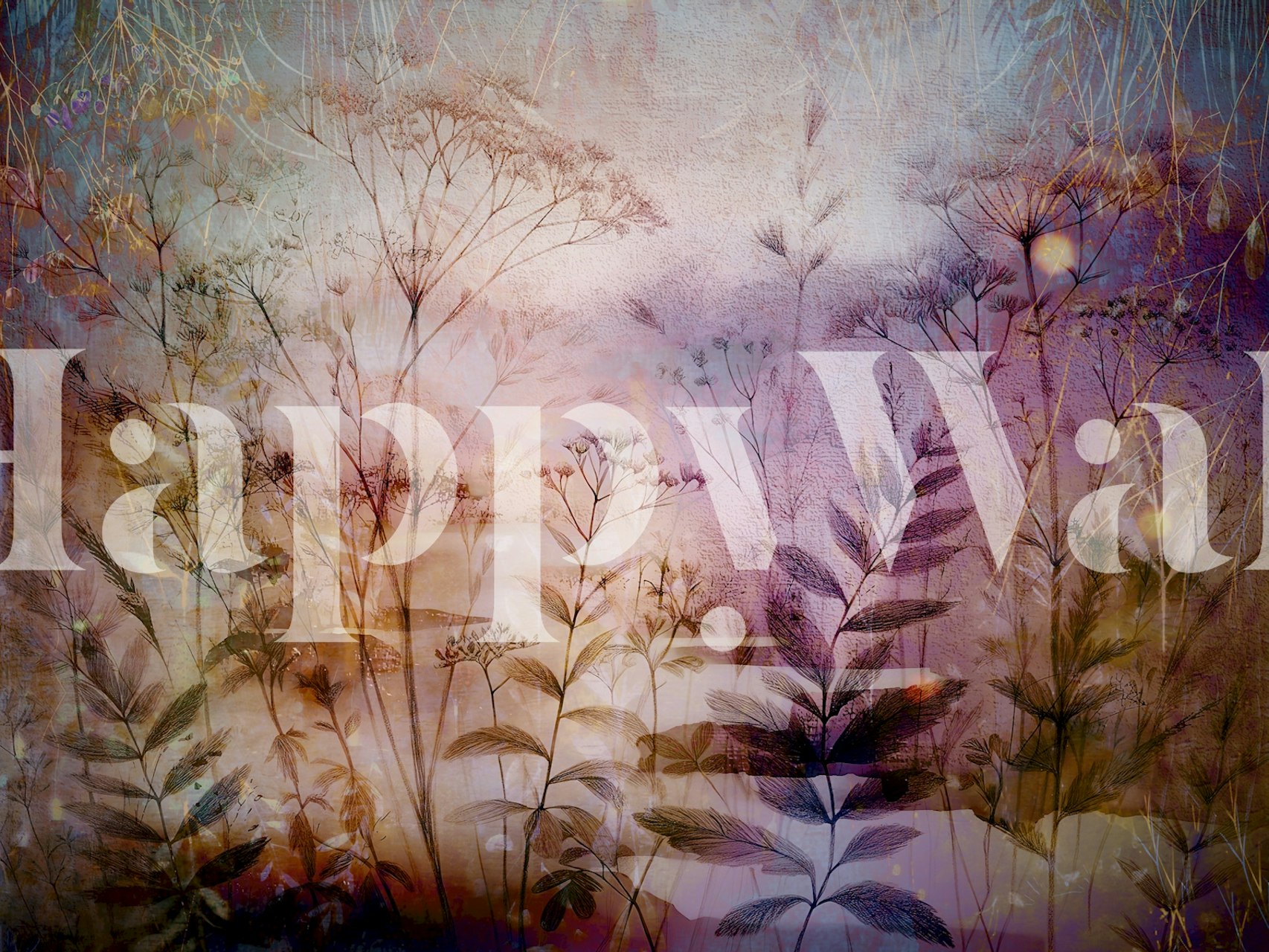 Ethereal Botanic Dream wallpaper in a room