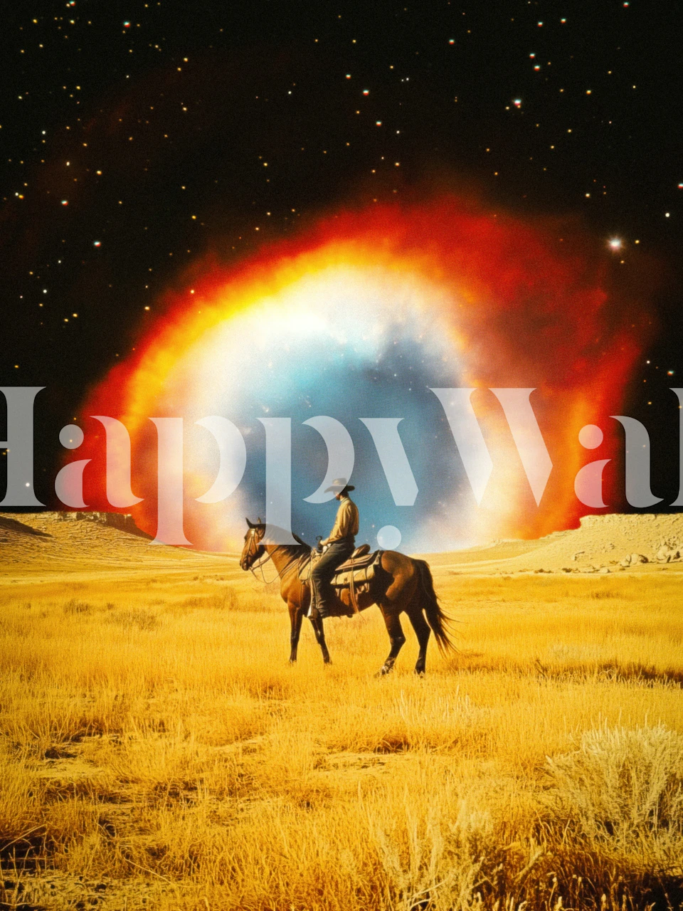 Galactic Cowboy wallpaper in a room