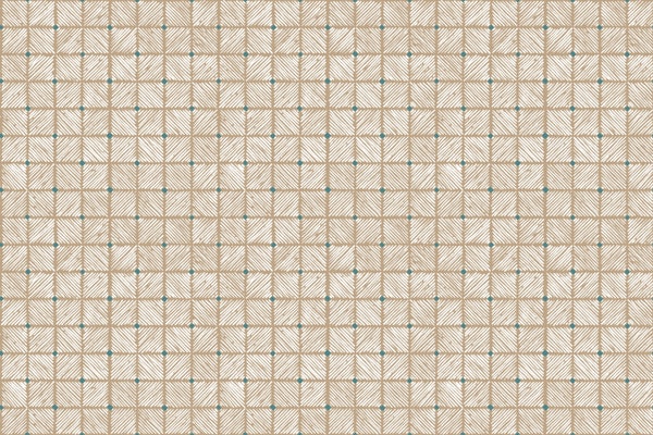 Block Print Geometric Tile in Ginger Root