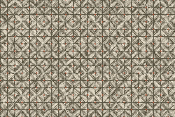 Block Print Geometric Tile in kalamata olive