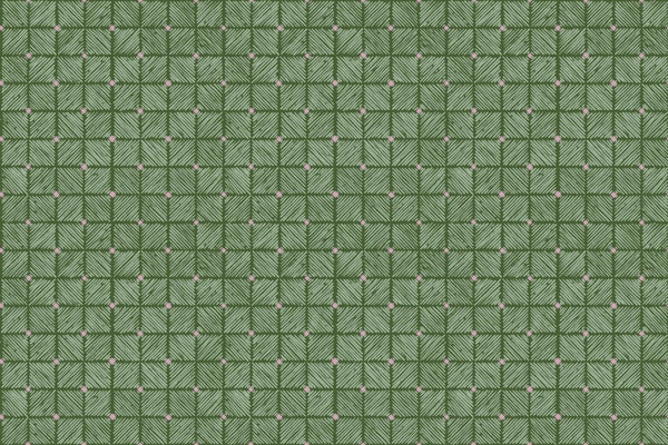 Block Print Geometric Tile in Garden Green
