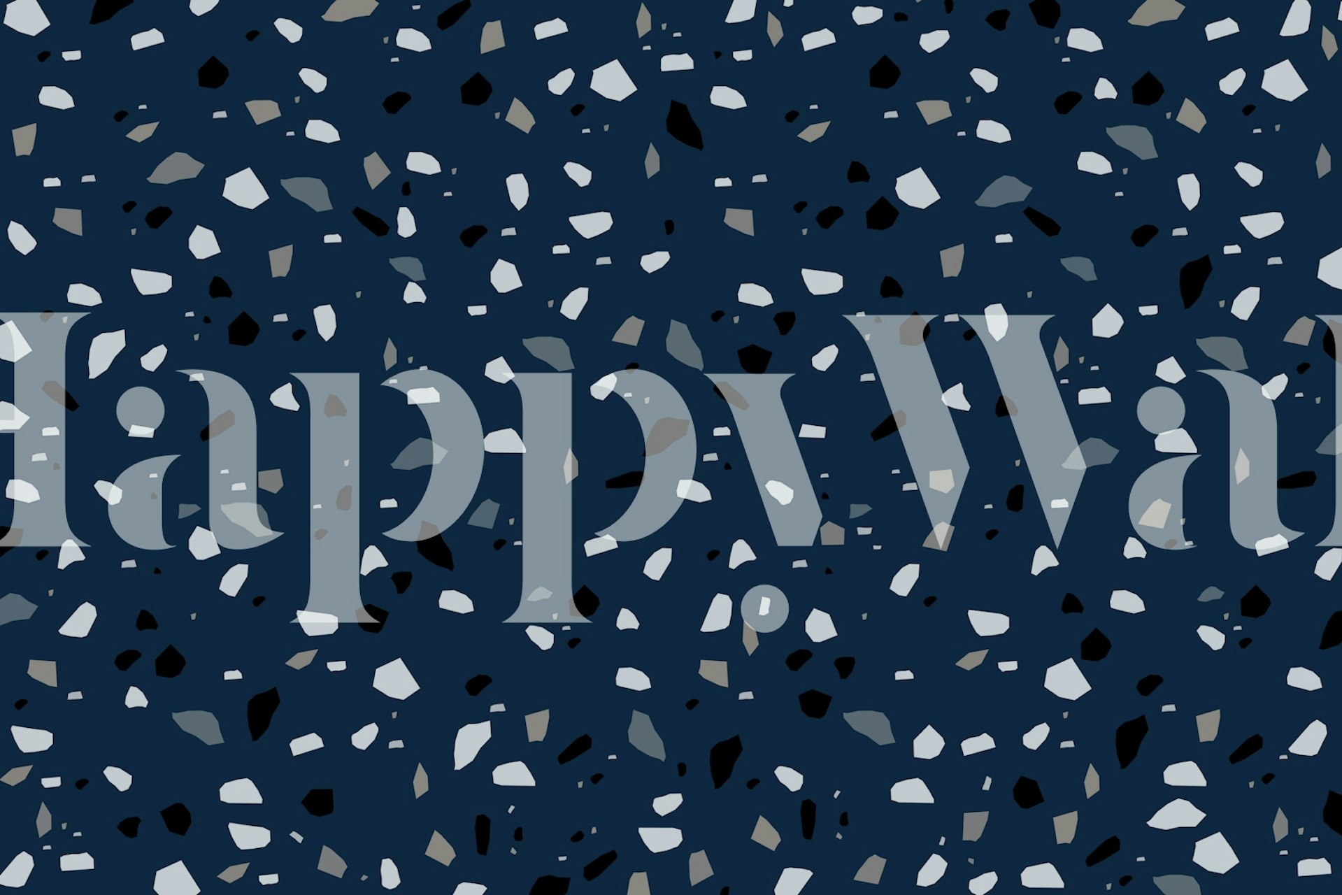 Midnight Terrazzo Flakes tapeta u sobi