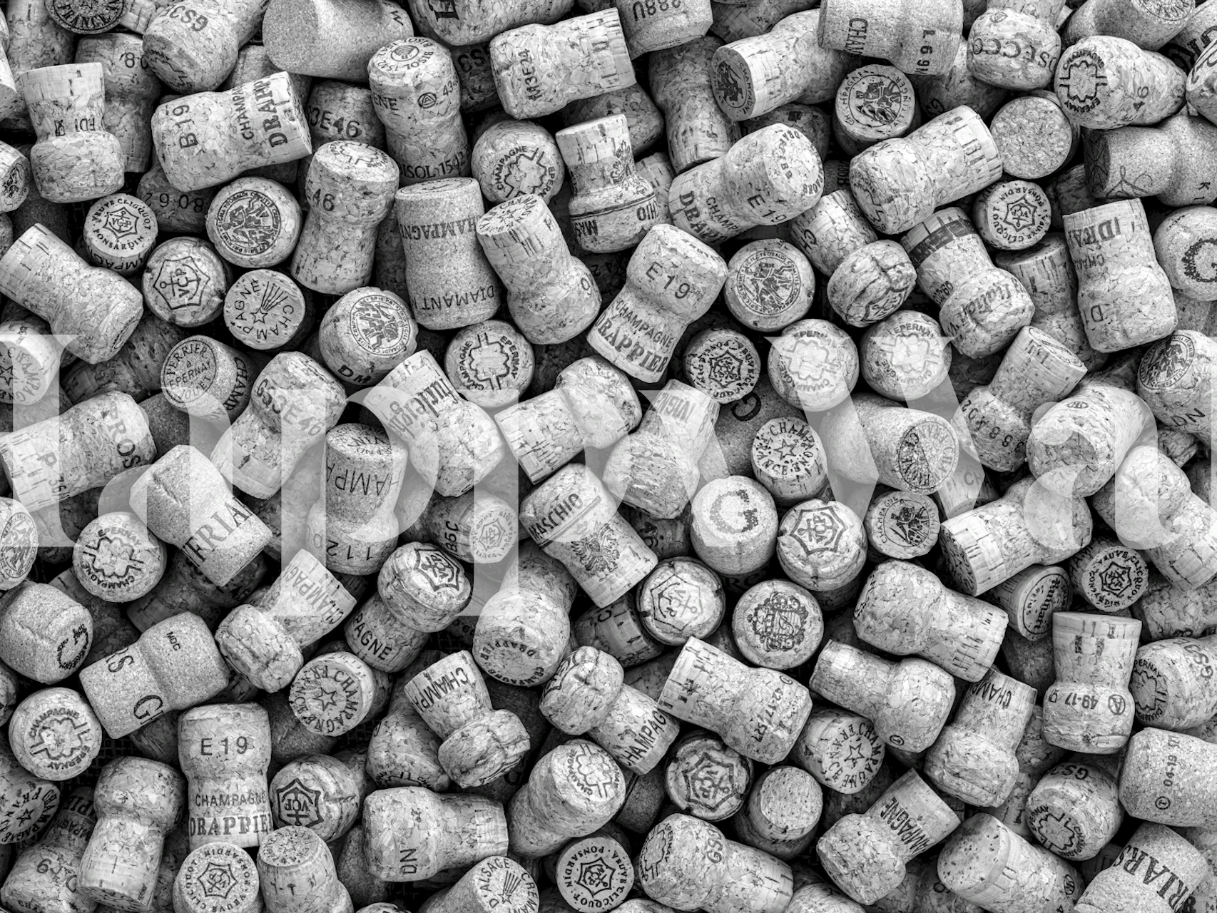 Vintage Cork Collage tapeta u sobi