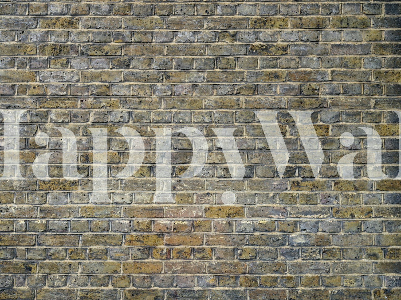 Papel tapiz Rustic Brick Charm exhibido en una habitación