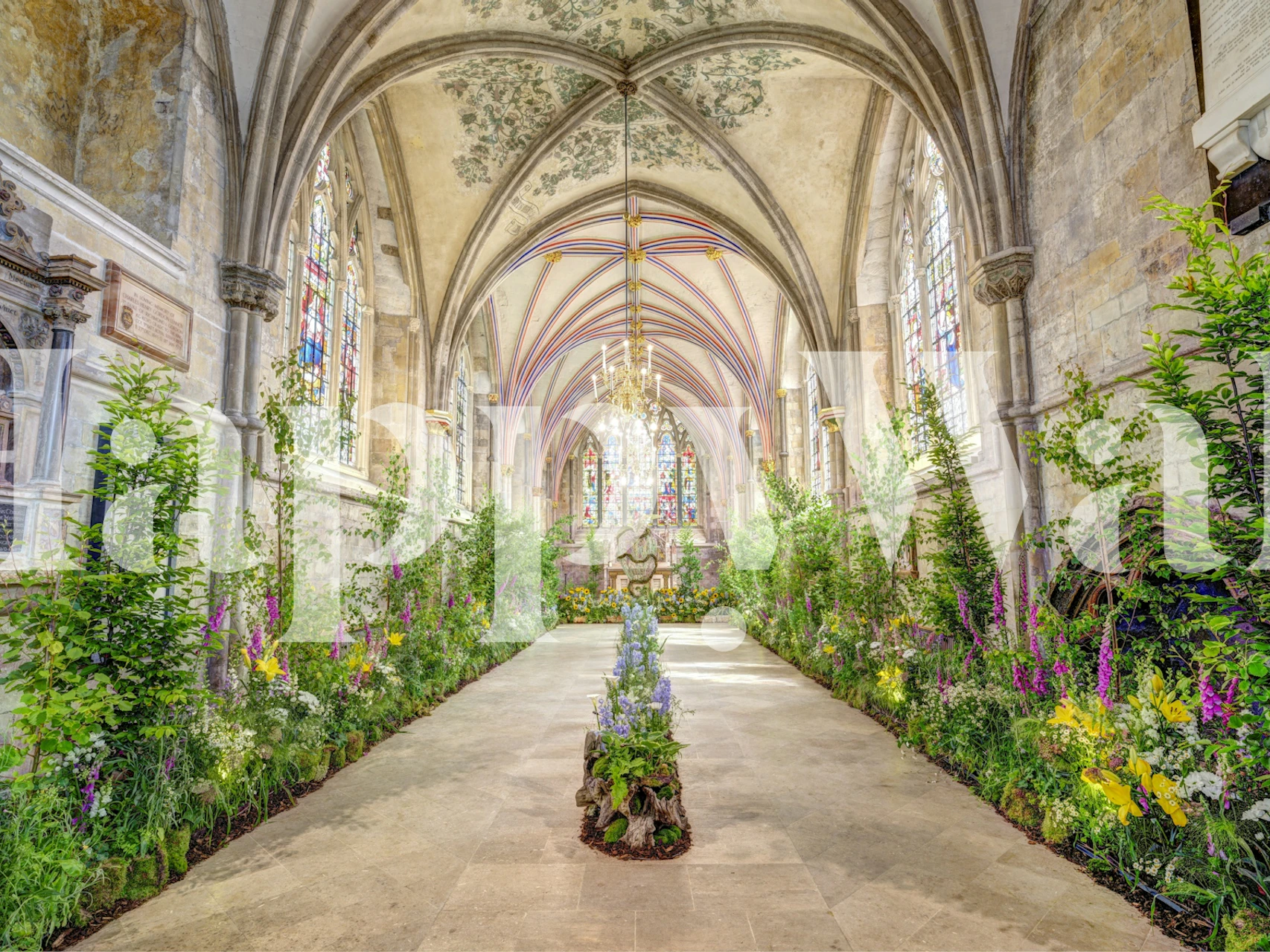 Chichester Cathedral tapet i et stilfuldt rum