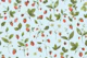 Whimsical Wild Strawberries On Blue