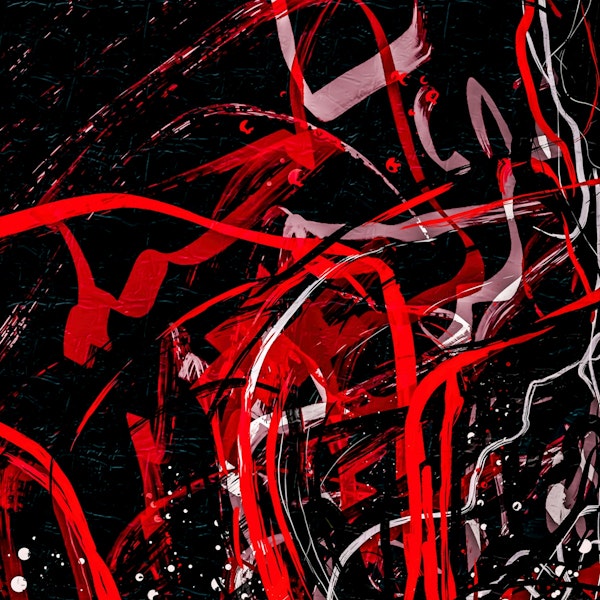 Abstract Crimson Chaos