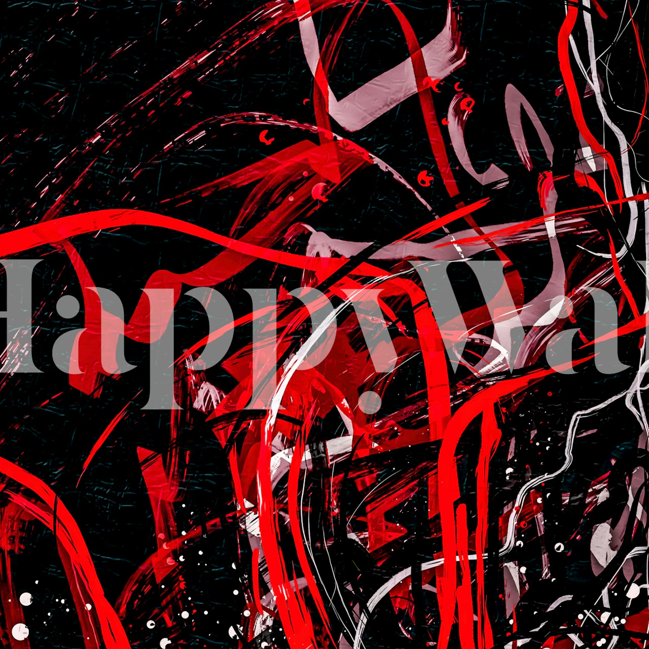 Abstract brush strokes in red, black, and white wallpaper