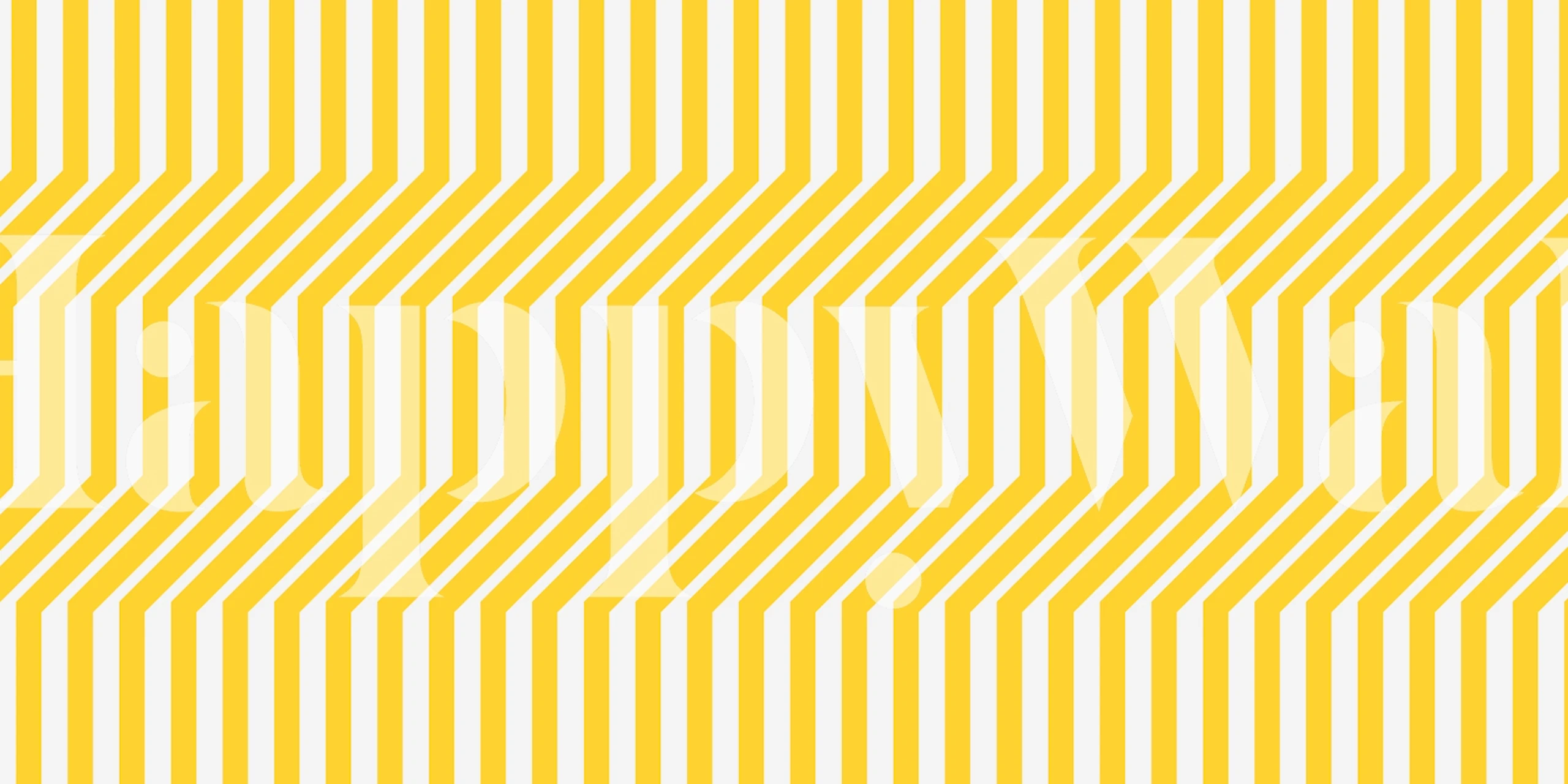 Stripes Mid Century Yellow wallpaper in a room