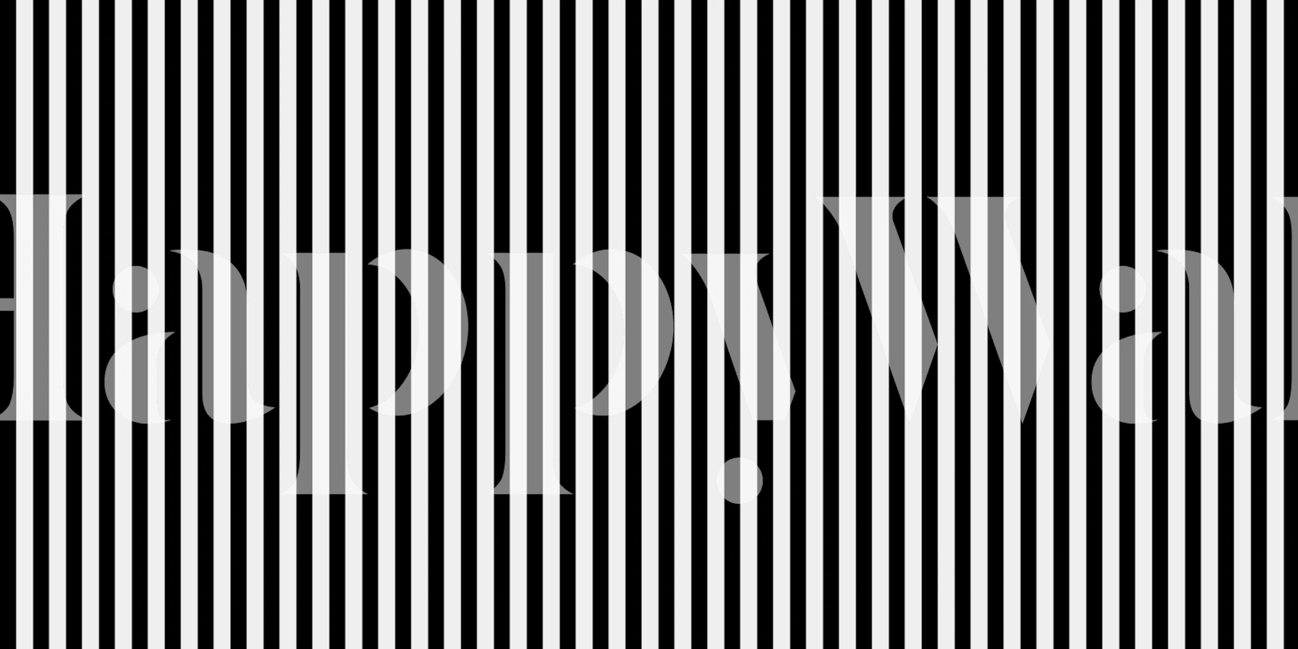 Scandinavian black striped wallpaper in a room