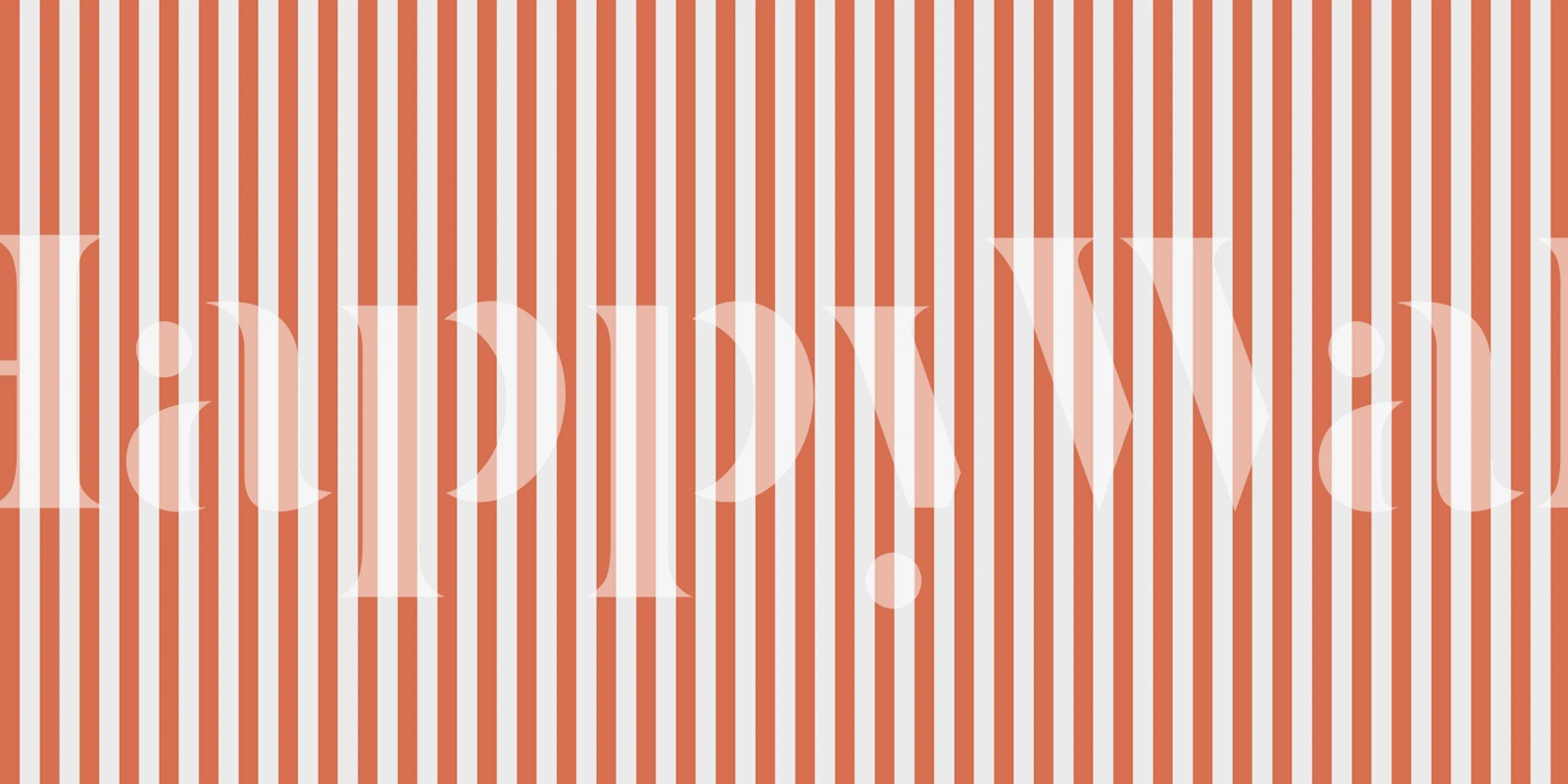 Orange stripes wallpaper in a room