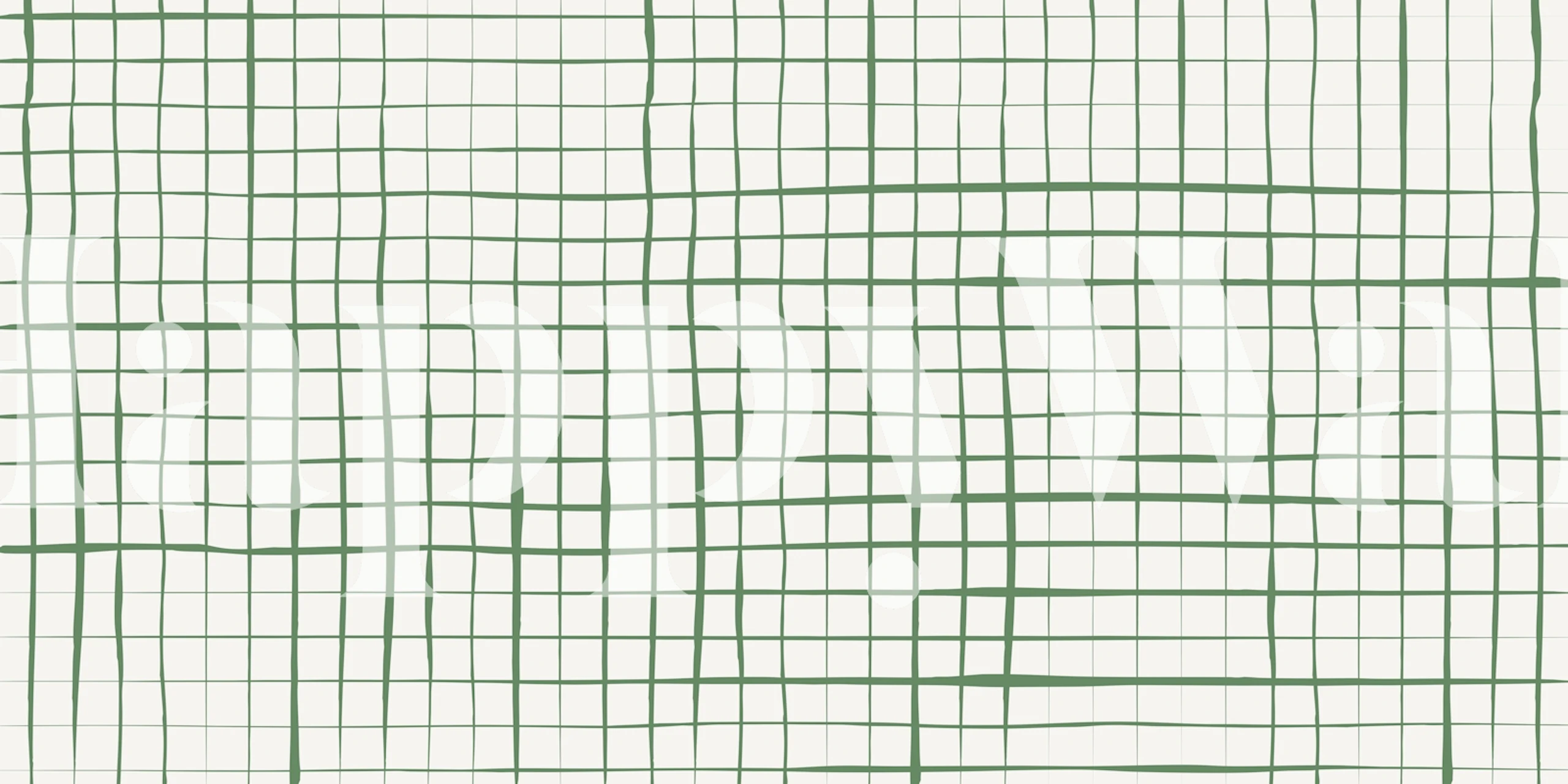 Stripes Grid Green Tapete in einem Raum