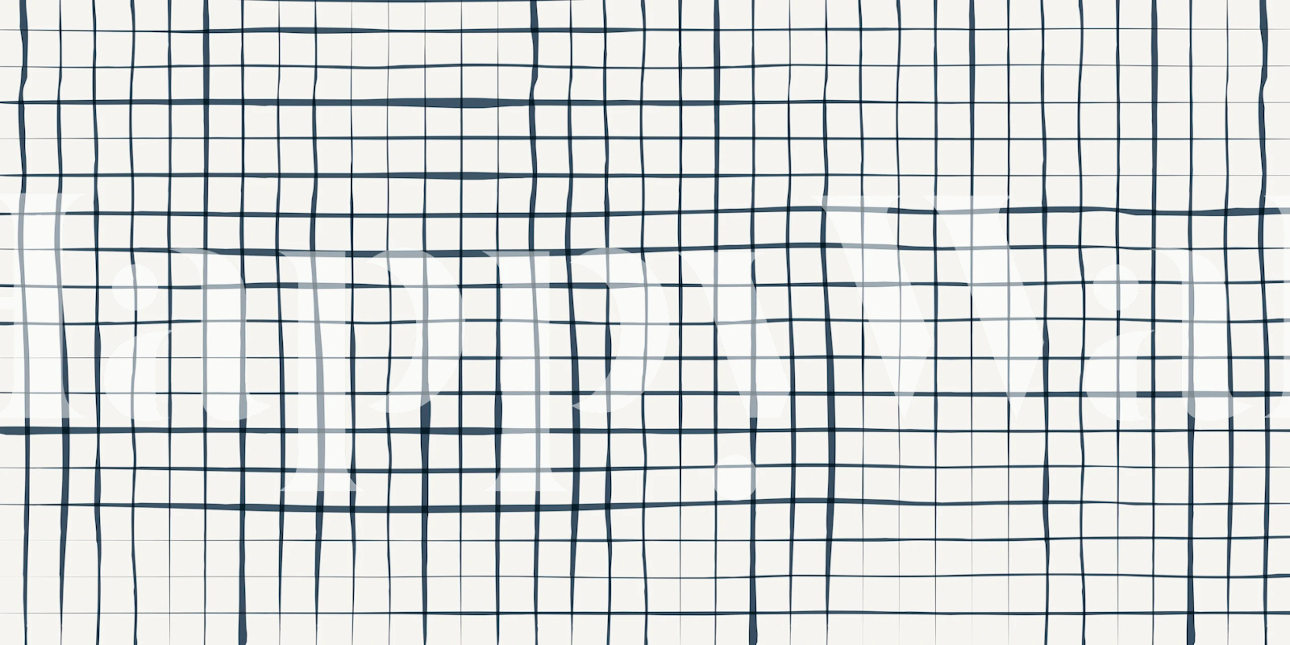 Stripes Grid Blue wallpaper displayed in a room