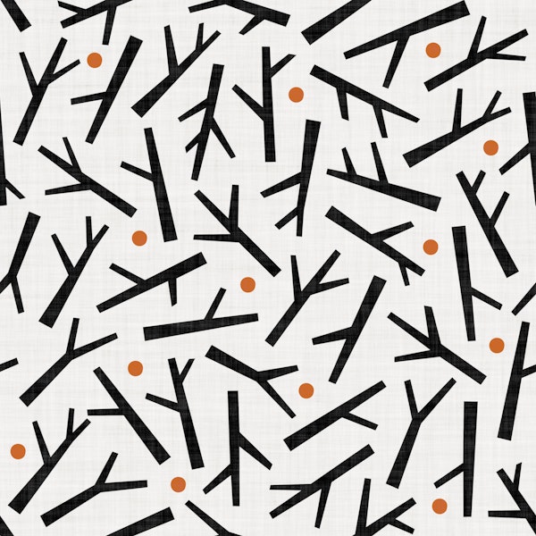 Black florest black and white twigs