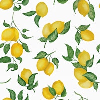Lemons Gouache 1 White wallpaper