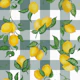 Lemons Gouache 9 Grey Metal Saurus gingham