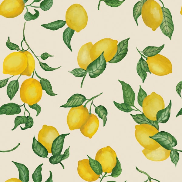 Lemons Gouache 14 Pastel Ivory