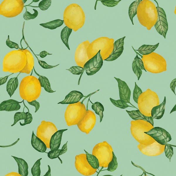 Lemons Gouache 15 Pastel Mint Green