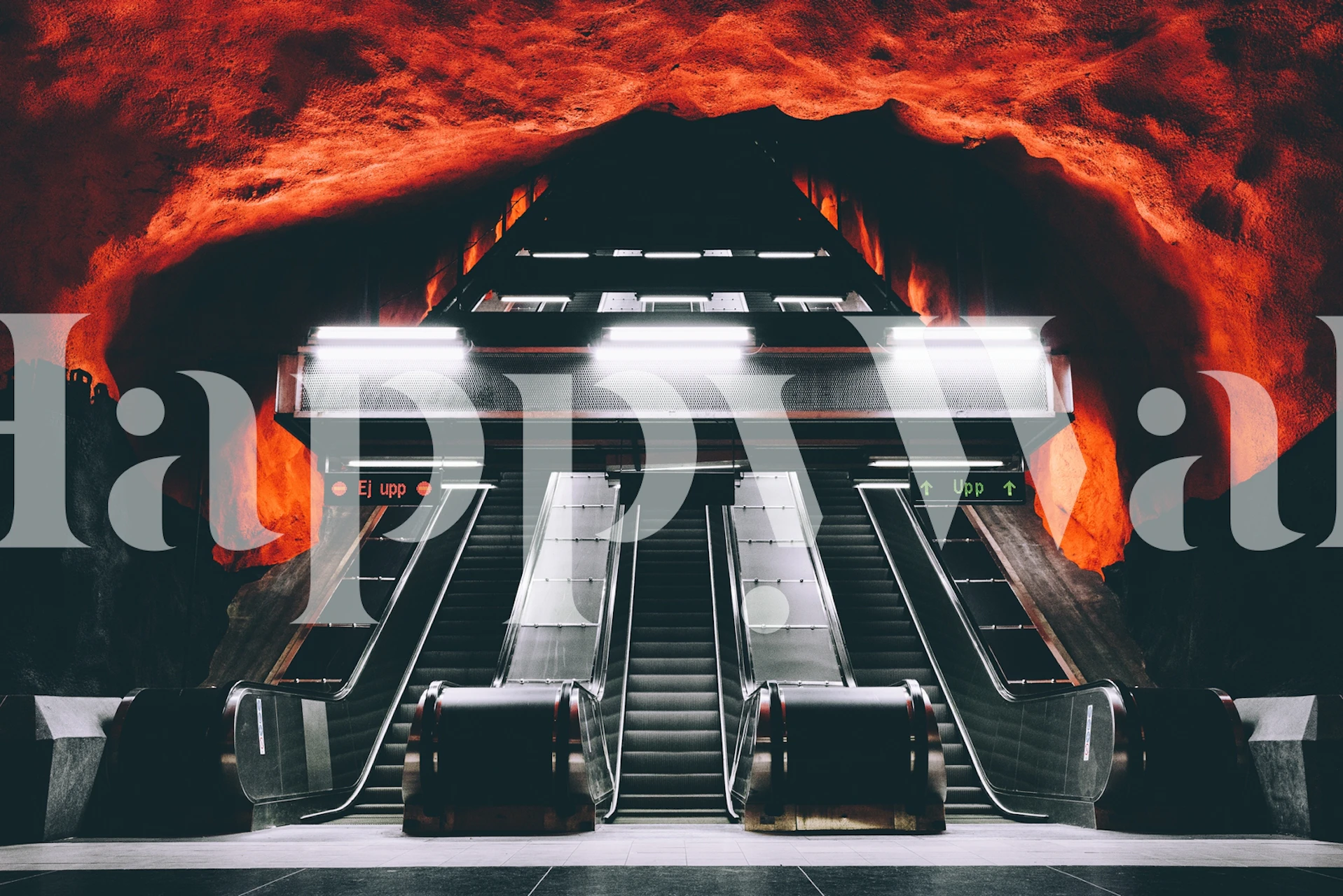 Subway Solna Stockholm wallpaper in a modern setting