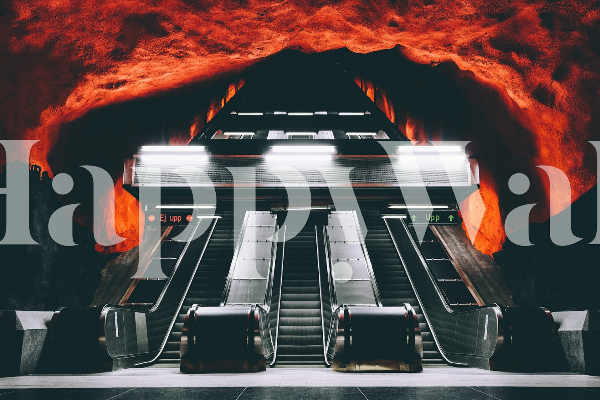 Subway Solna Stockholm papel de parede em um ambiente moderno