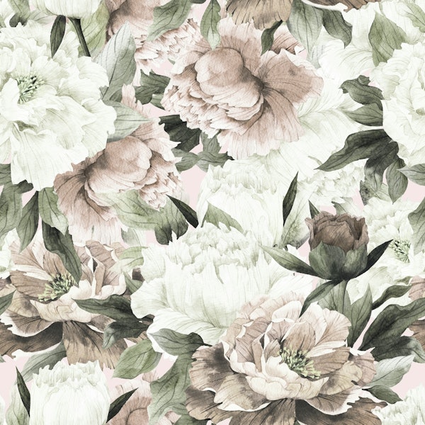 Vintage blush floral