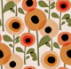 Mid Century Poppy Abstract