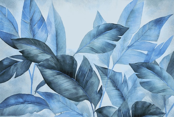Tropical Island Foliage Blue