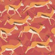 Running Gazelles on Bittersweet Shimmer Red