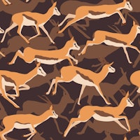 Running Gazelles on Old Burgundy tapeta