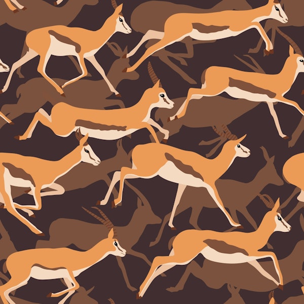 Running Gazelles on Old Burgundy