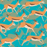 Running Gazelles on Robin Egg Blue large tapeta