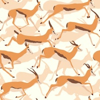 Running Gazelles on Ivory large ταπετσαρία