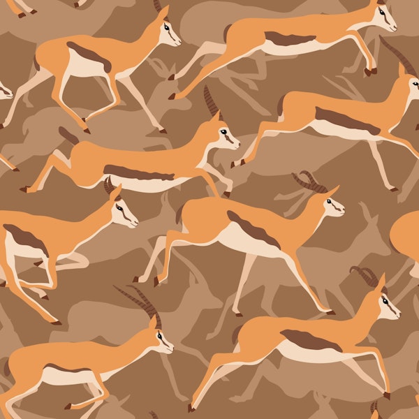 Running Gazelles on Misty Brown