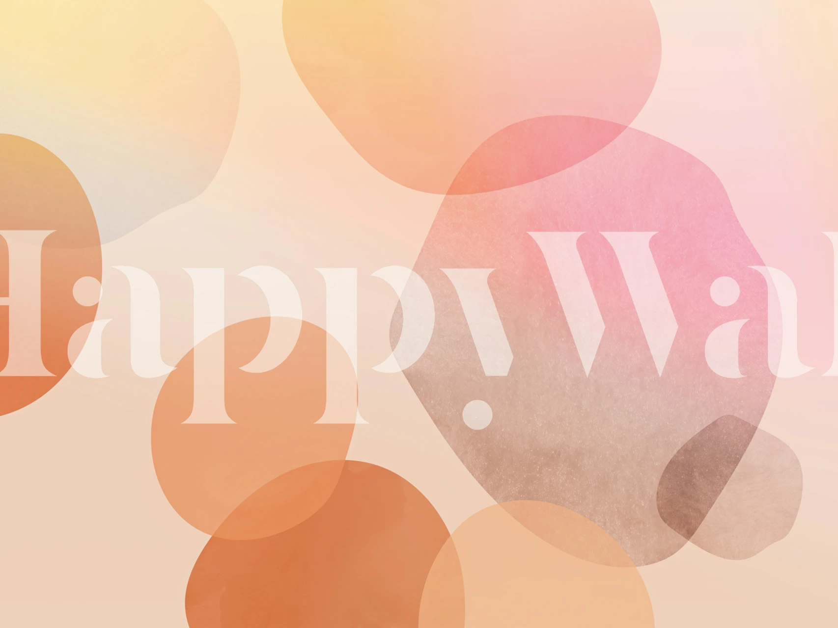 Abstract pastel shapes wallpaper in a room