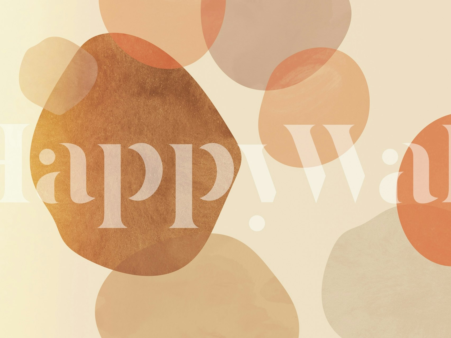 Abstract autumn hues in warm orange and brown shapes wallpaper