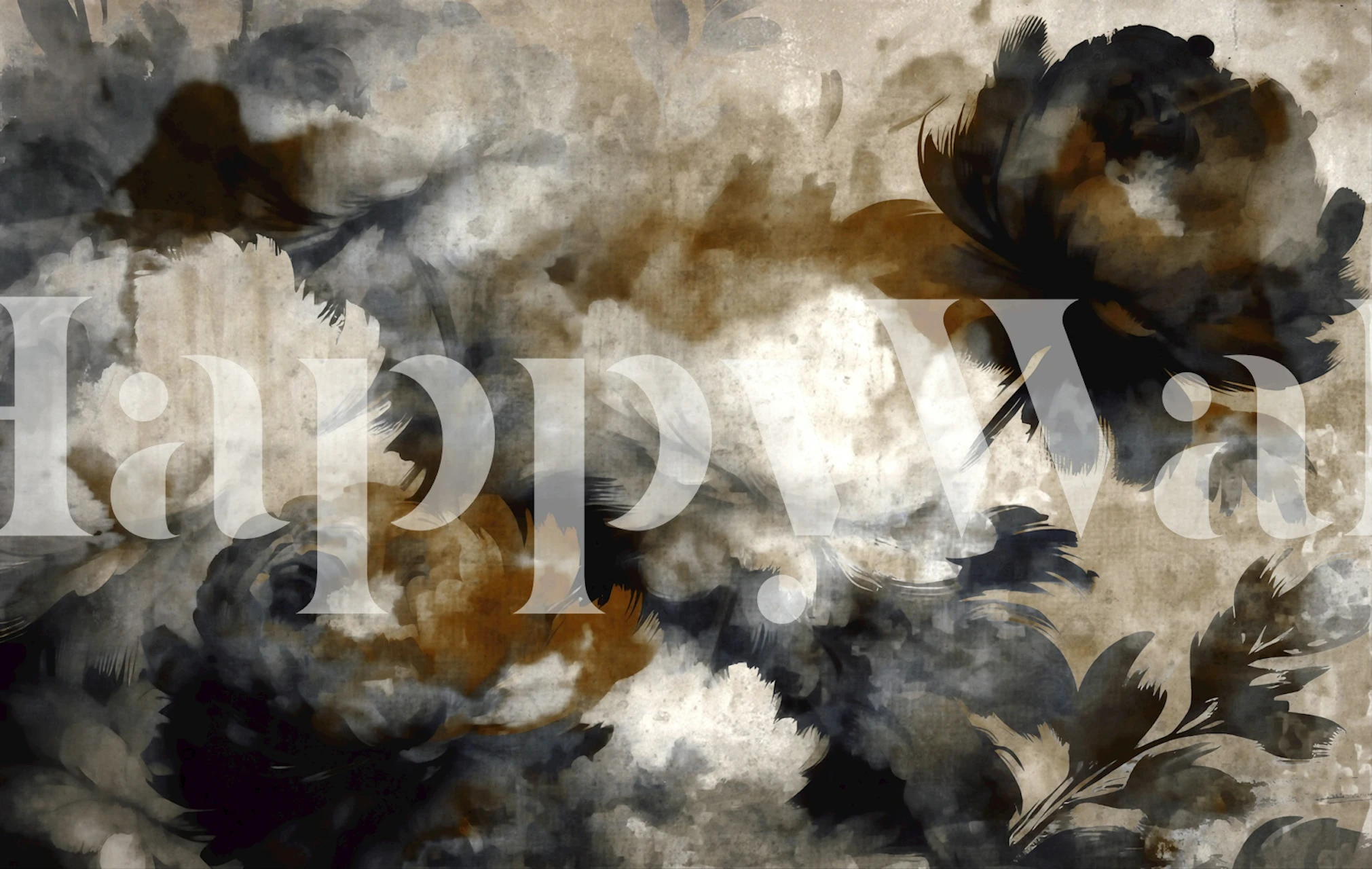 Vintage Bloom Essence floral wallpaper in a room