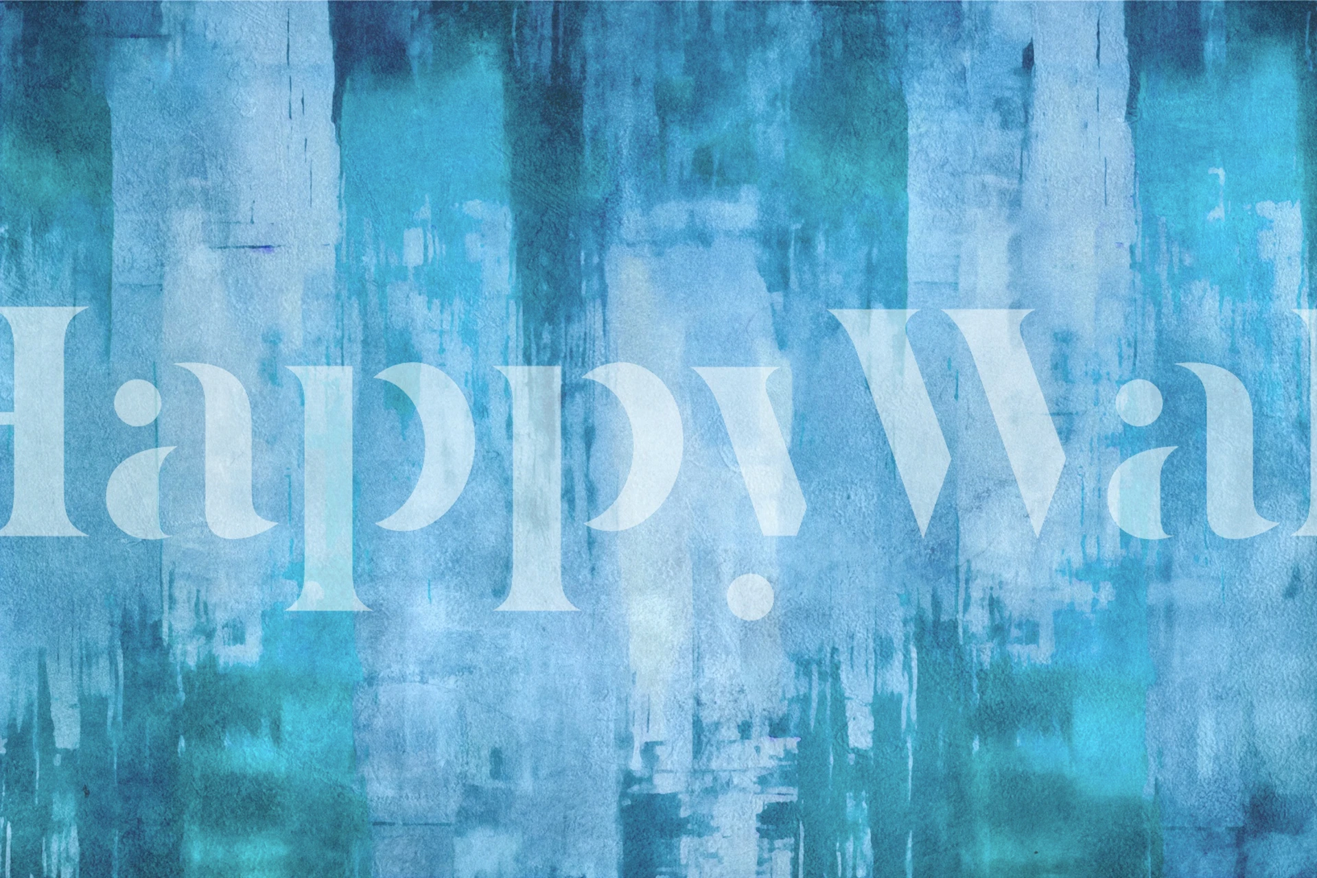 Oceanic texture blend turquoise blue wallpaper in room