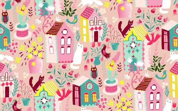 Happy village garden