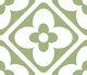 Sage Green Floral Motif Geo Tiles