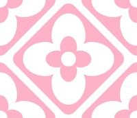 Pink Blossom Chic Floral Tiles Geo carta da parati