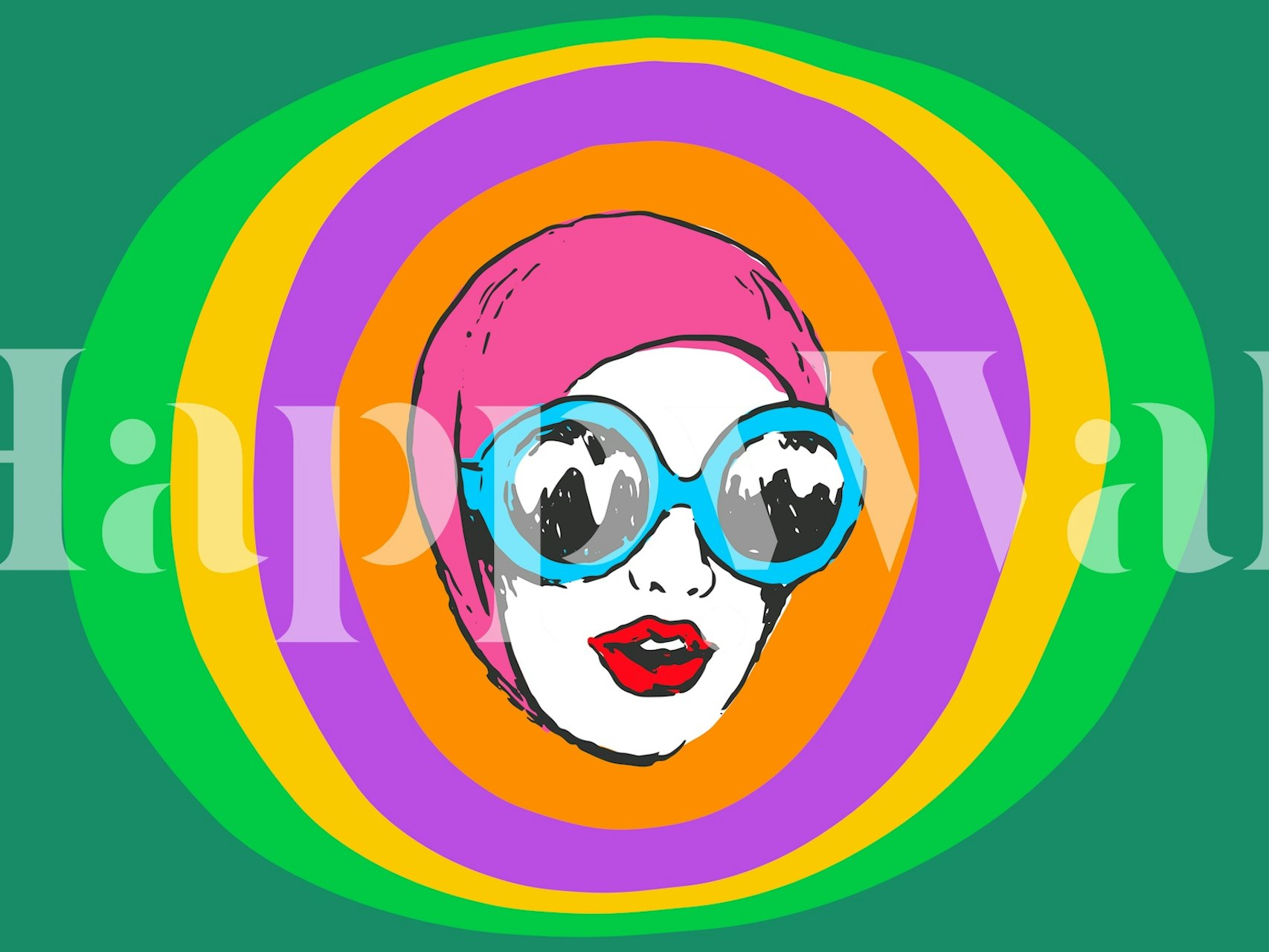 Ταπετσαρία Retro Vintage Fashionista σε ένα δωμάτιο