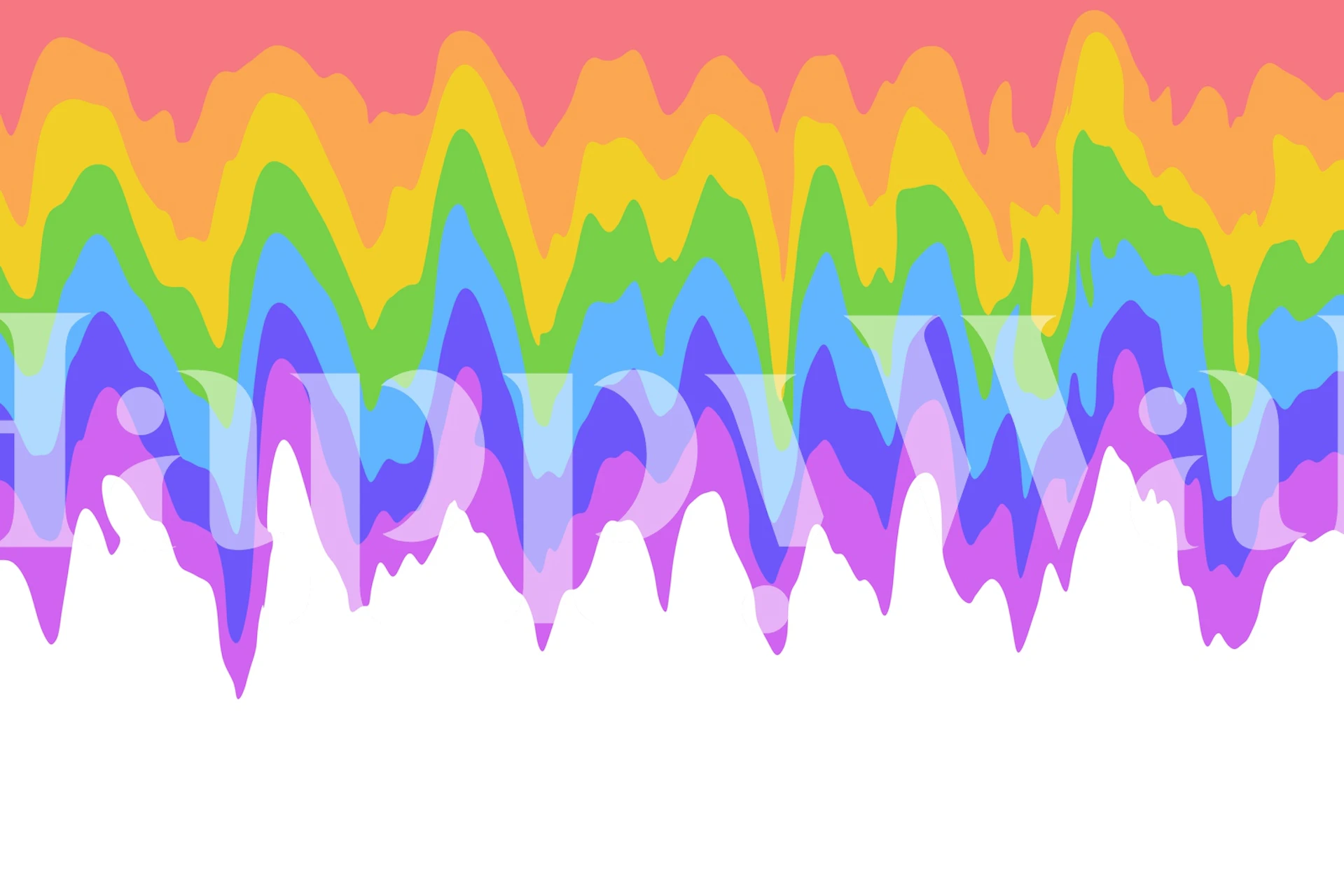 Melting Rainbow 1 wallpaper in a colorful room